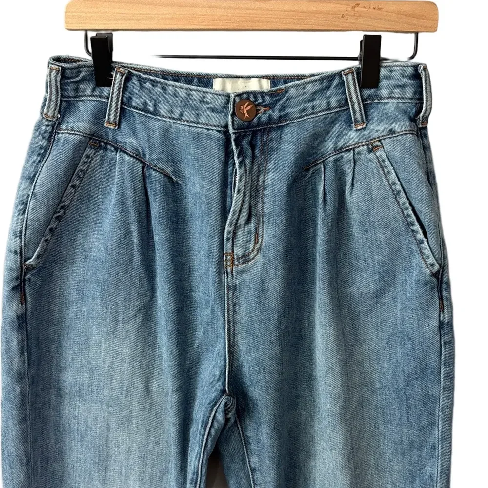 One Teaspoon Streetwalker Y2K High Rise Pleated Balloon Medium Wash Jeans